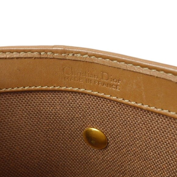 Christian Dior Honeycomb Pattern Clutch Bag Pouch Beige PVC - Picture 13 of 13